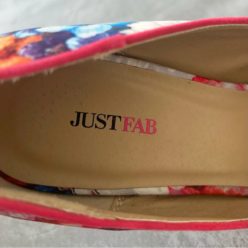 Justfab Pointed Toe Floral Stiletto Heels